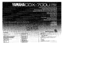 Yamaha CDX-700-U - Owners Manual